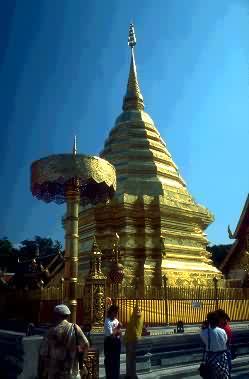 Chedi im Wat Phrathat Doi Suthep in Chiang Mai, Thailand