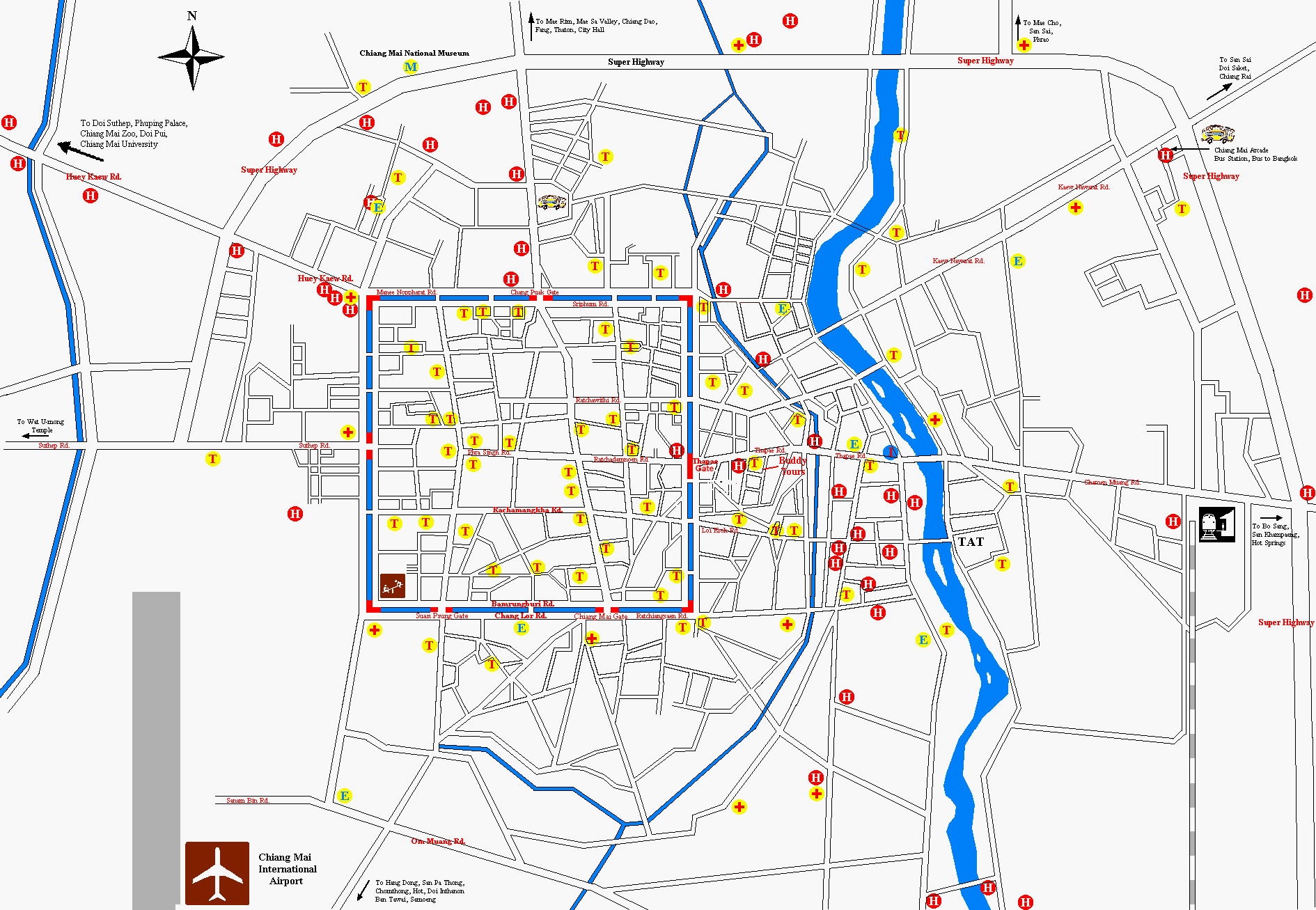Karte von Chiang Mai