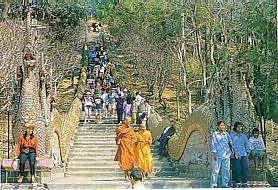 Naga am Doi Suthep Tempel in Chiang Mai, Thailand