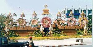 Das Thapae Tor in Chiang Mai im Dezember / Januar