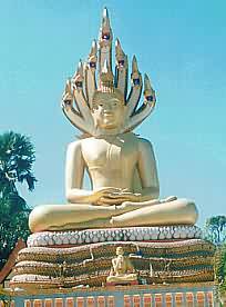 Buddha Statue in geschützter Position in Chiang Mai, Thailand
