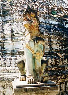 Chedi Wächter, Wat Mahawan, Chiang Mai, Thailand